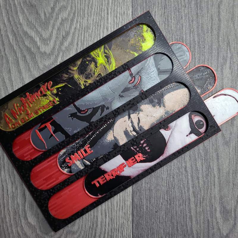 Korku Temalı 3D Baskılı Kitap Ayracı Seti - 4 Farklı Tasarım