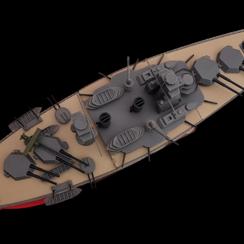USS West Virginia 3D Baskılı Gemi Modeli - Tarihi Savaş Gemisi