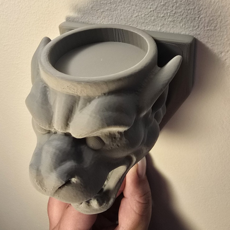 Gotik Gargül Mumluk - Katedral Tasarımı 3D Baskı Dekor