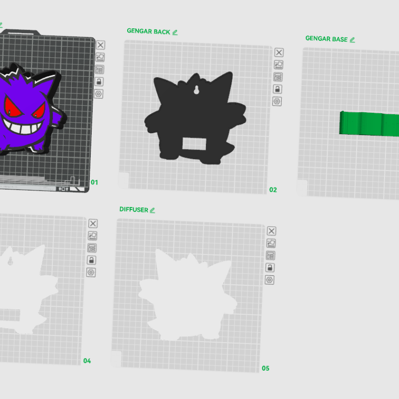 Gengar Pokemon Işık Kutusu - 3D Baskı Dekoratif Aydınlatma