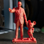 Walt Disney ve Mickey Mouse 3D Baskı Heykel - Özel Koleksiyon