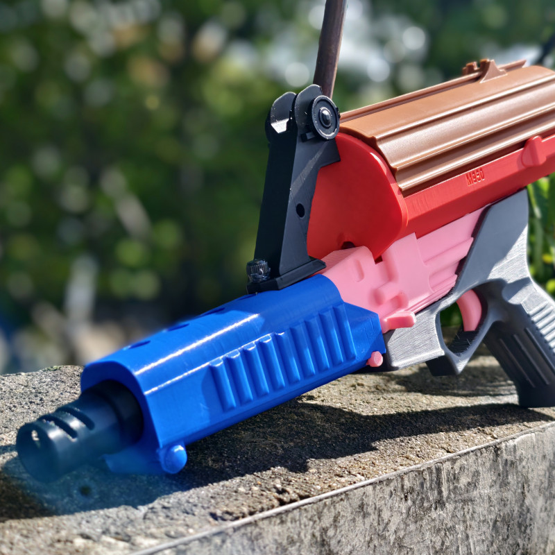 Calico M-950 Su Tabancası Oyuncak - 3D Baskılı Su Savaş Silahı