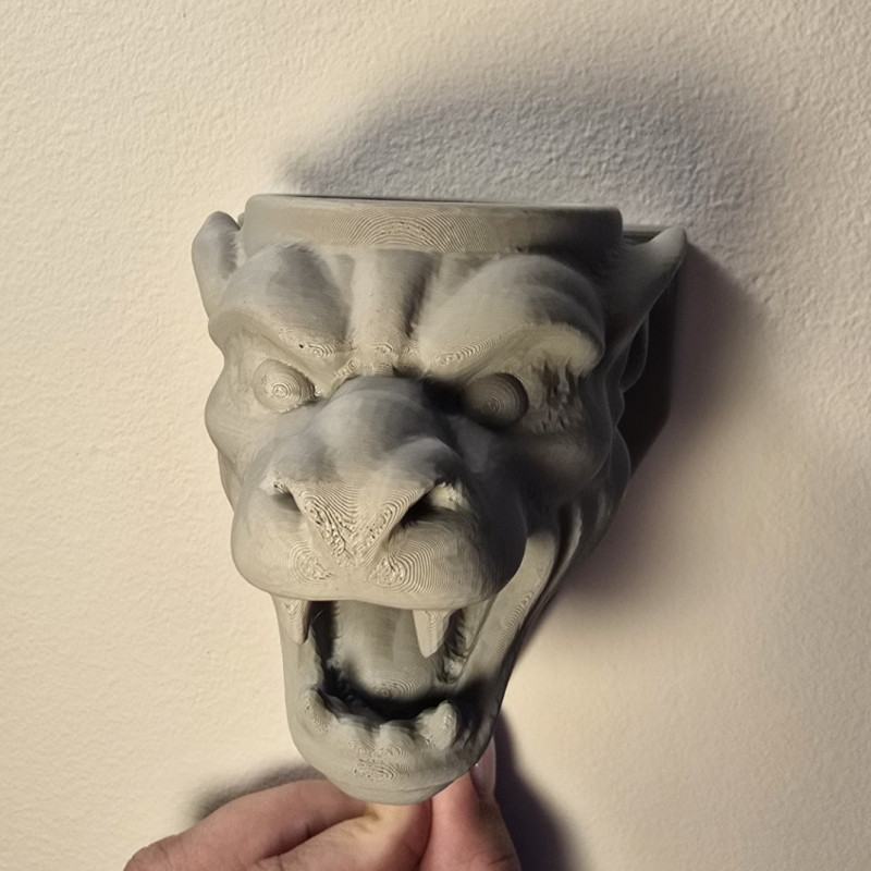 Gotik Gargül Mumluk - Katedral Tasarımı 3D Baskı Dekor