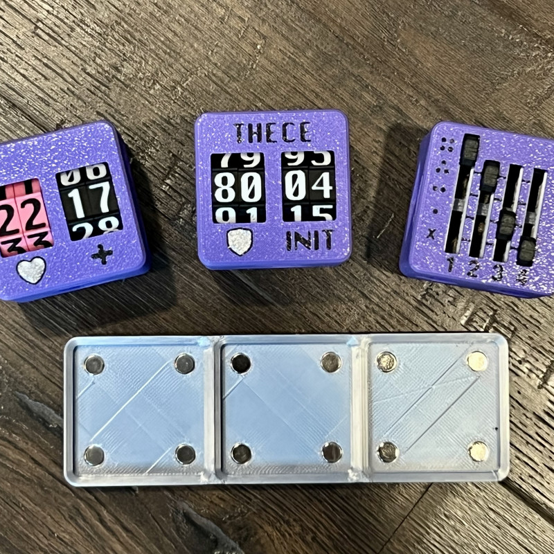 Modüler D&D Karakter Tablosu - 3D Baskılı RPG Takipçi