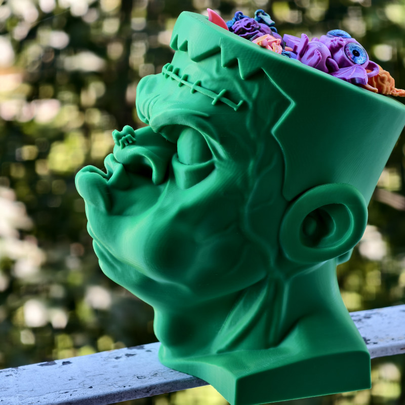 Cadılar Bayramı Şekil Monster Vazo - 3D Baskı Dekor