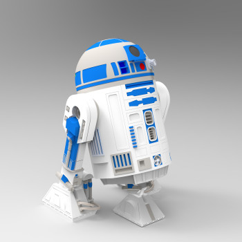Star Wars R2D2 3D Baskı Robot Modeli - Koleksiyonluk