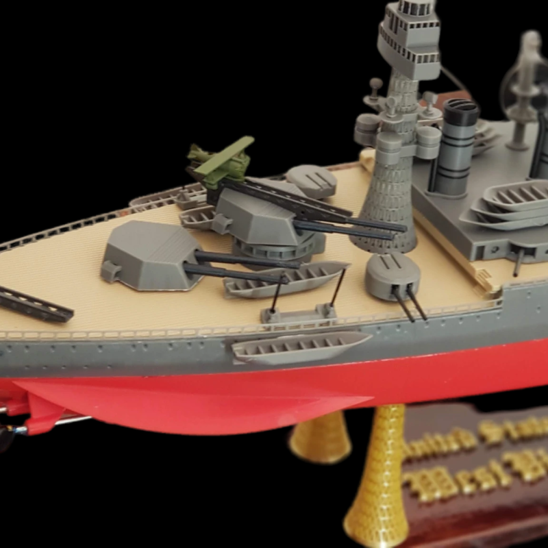 USS West Virginia 3D Baskılı Gemi Modeli - Tarihi Savaş Gemisi