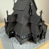 Norveç Ahşap Kilise 3D Baskı Mimari Maket - Detaylı Tasarım