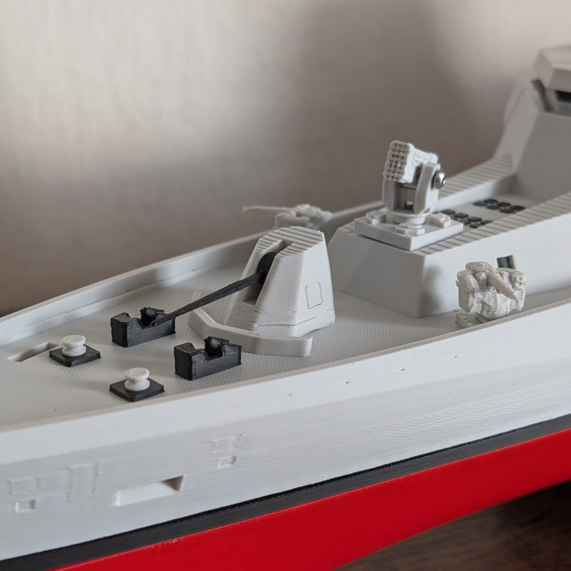 CyberBrick F126 Fırkateyn RC 3D Baskılı Model - Tam Fonksiyonel