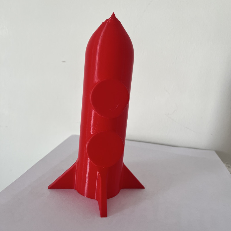 Spiral Roket Vazo - Hızlı 3D Baskı Eğitim Modeli