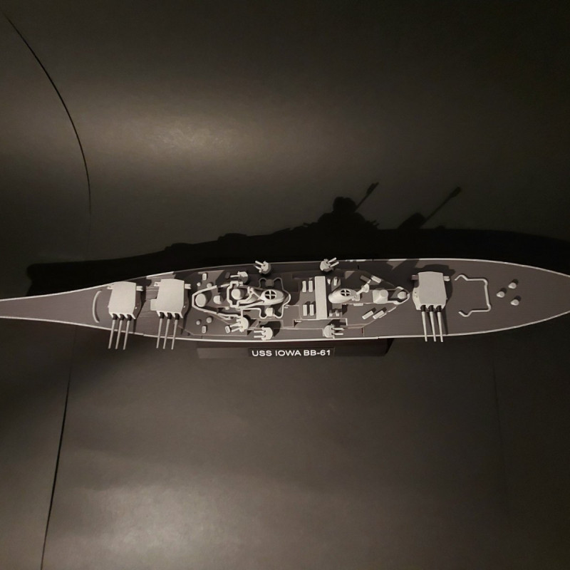 USS Iowa BB-61 1:520 Ölçekli 3D Baskı Gemi Modeli