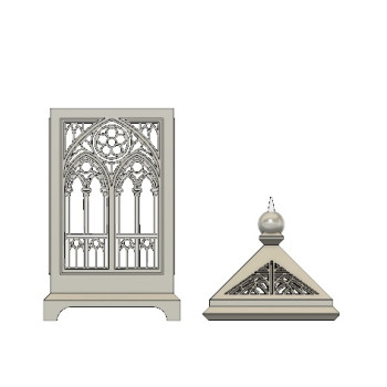 Gotik Katedral Feneri - 3D Baskı Dekoratif Aydınlatma