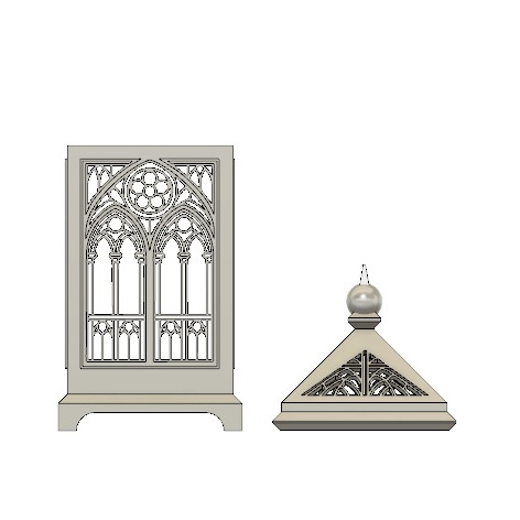 Gotik Katedral Feneri - 3D Baskı Dekoratif Aydınlatma