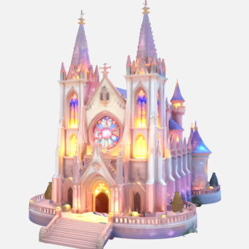 Fantastik Katedral 3D Baskı Dekor - Hayal Gücü Eseri