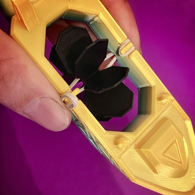 Lastik Motorlu Yarış Teknesi - 3D Baskı Eğlenceli Oyuncak