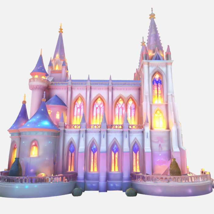 Fantastik Katedral 3D Baskı Dekor - Hayal Gücü Eseri