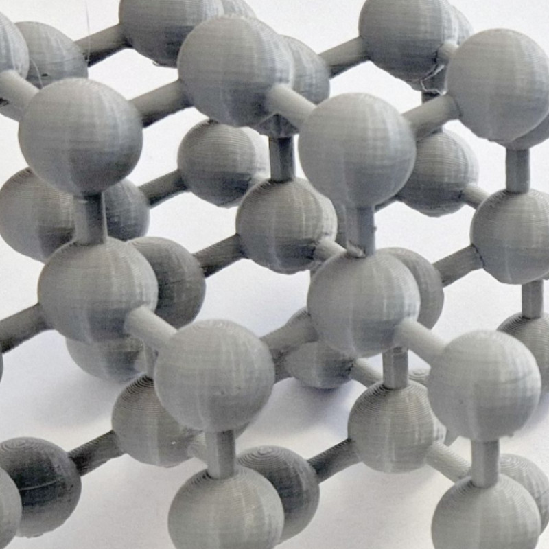 Elmas ve Lonsdaleit Kristal Yapıları - 3D Baskı Eğitim Modeli