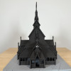 Norveç Ahşap Kilise 3D Baskı Mimari Maket - Detaylı Tasarım