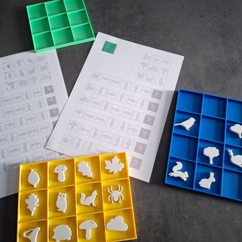 Okul Öncesi Yön Bulma Oyunu - 3D Baskı Matematik Eğitim Seti