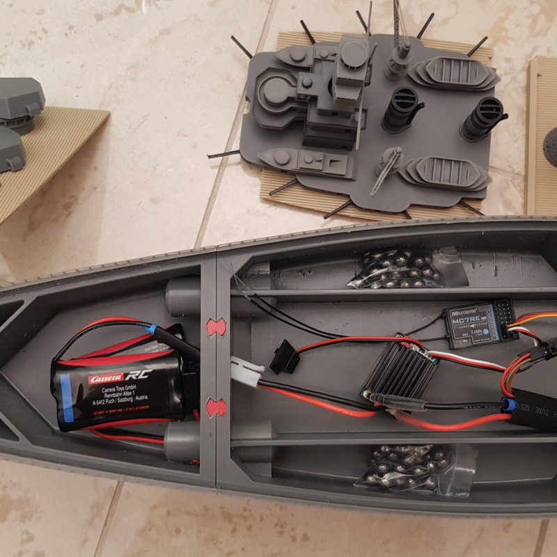 USS West Virginia 3D Baskılı Gemi Modeli - Tarihi Savaş Gemisi