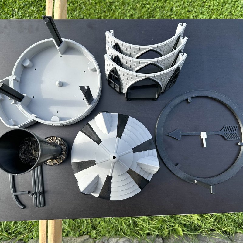 Katedral Kuş Yuvası - 3D Baskı Bahçe Kuş Besleyici