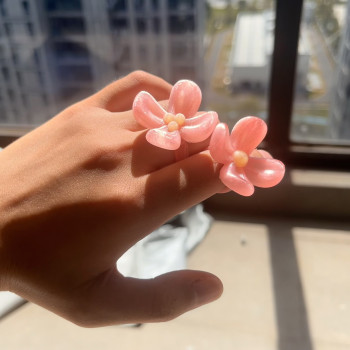 Kiraz Çiçeği Osmanthus 3D Baskı Dekoratif Yüzük - PLA PETG Kiraz Çiçeği Osmanthus 3D Baskı Dekoratif Yüzük - PLA PETG