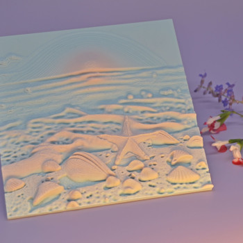 3D Baskı Deniz Kabuğu Rölyef Dekor - PLA Filament