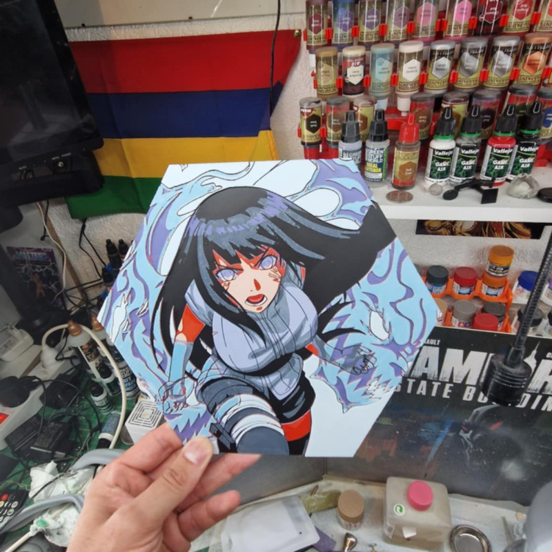 Naruto Shippuden Hinata Hueforge 3D Baskı Duvar Dekoru