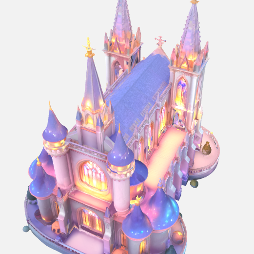 Fantastik Katedral 3D Baskı Dekor - Hayal Gücü Eseri