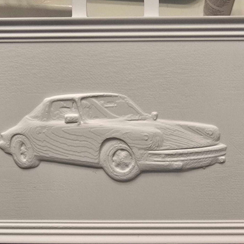 Porsche 911SC Duvar Sanatı - 3D Baskı Dekorasyon