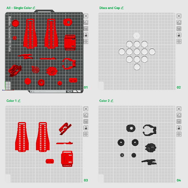 3D Baskılı Bilek Disk Fırlatıcı - Çoklu Atış Oyuncak