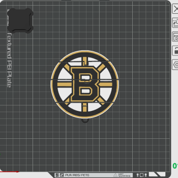 Boston Bruins Esnek Noel Süsü - 3D Baskılı Hokey Dekorasyonu