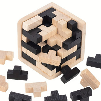 3D Baskı T-Puzzle Küp - 54 Parça Zeka Oyunu