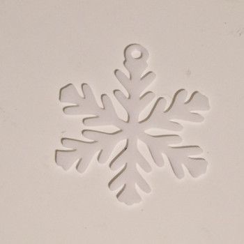 Klasik Kar Tanesi Kolye Ucu - 3D Baskı Noel Süsü ve Dekor