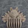 Kurt Başlı Saç Tarağı - Doğa Temalı Özel Tasarım 3D Baskı