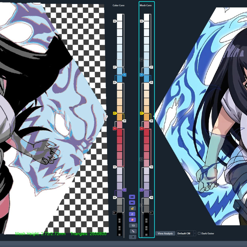 Naruto Shippuden Hinata Hueforge 3D Baskı Duvar Dekoru