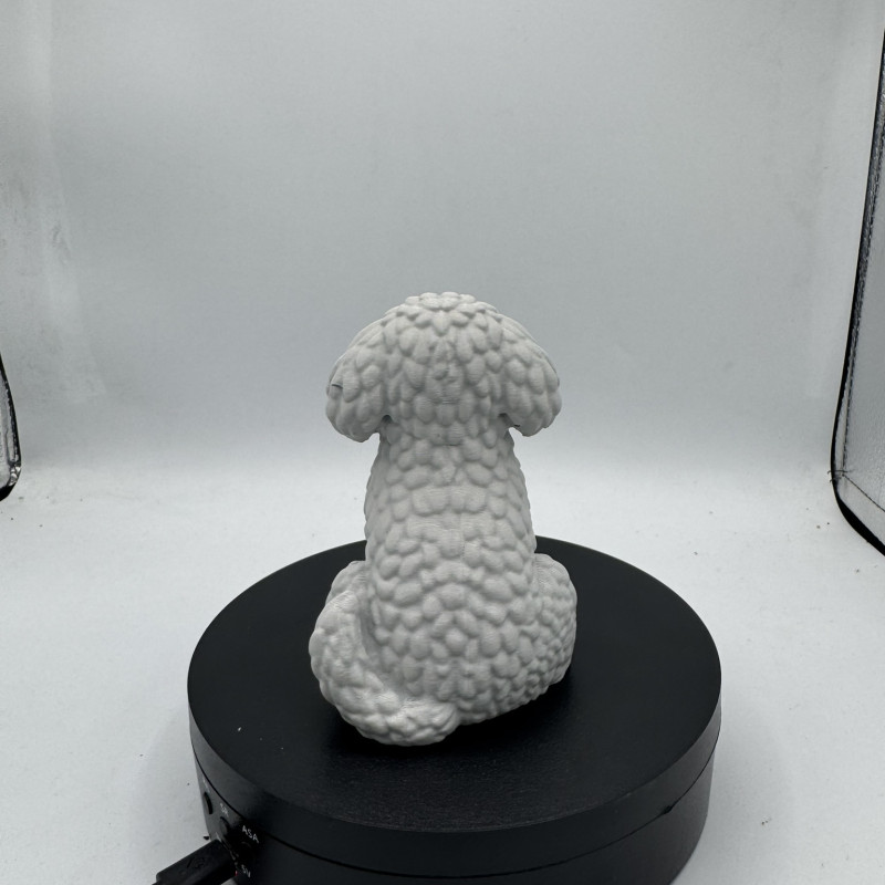 Sevimli Mini Golden Doodle Köpek 3D Baskı Dekor Figürü