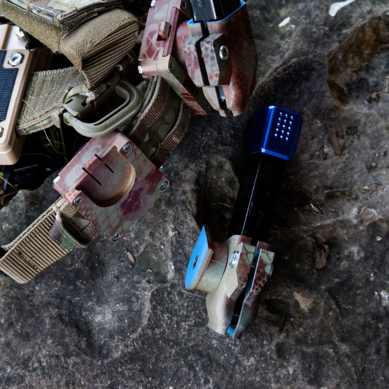 Parametrik Çift Sıra Tabanca Şarjör Taşıyıcı - 3D Baskı Modüler Atış Kemeri Aksesuarı