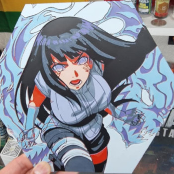 Naruto Shippuden Hinata Hueforge 3D Baskı Duvar Dekoru