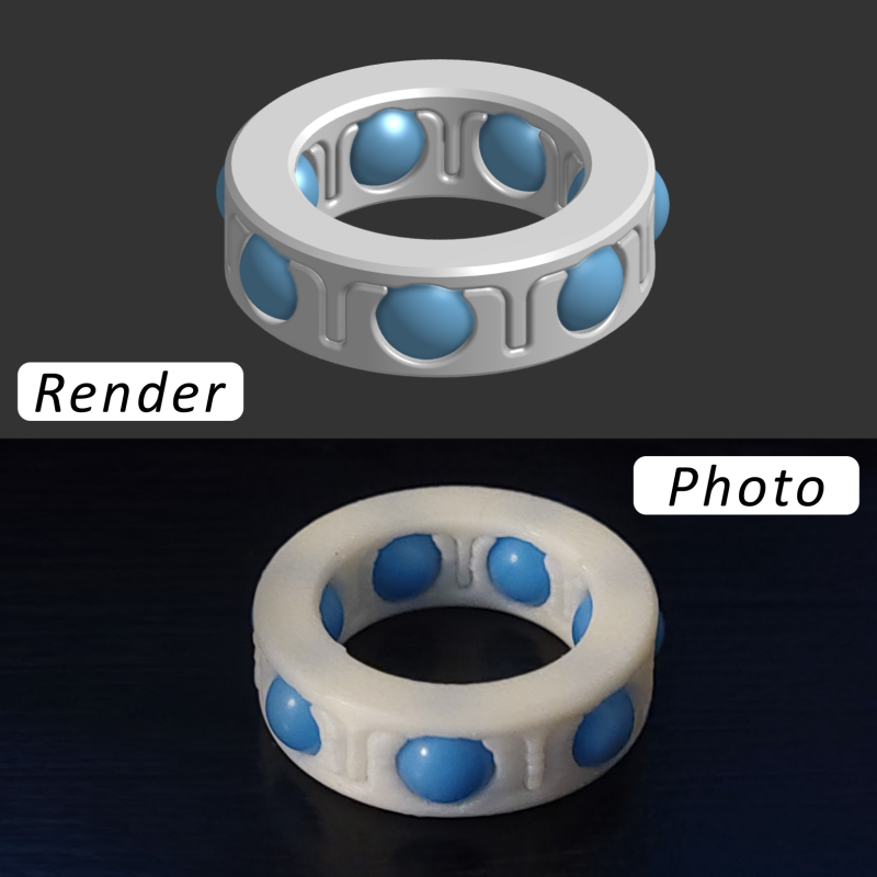 3D Baskı Eğitici Rulman - Mühendislik Modeli