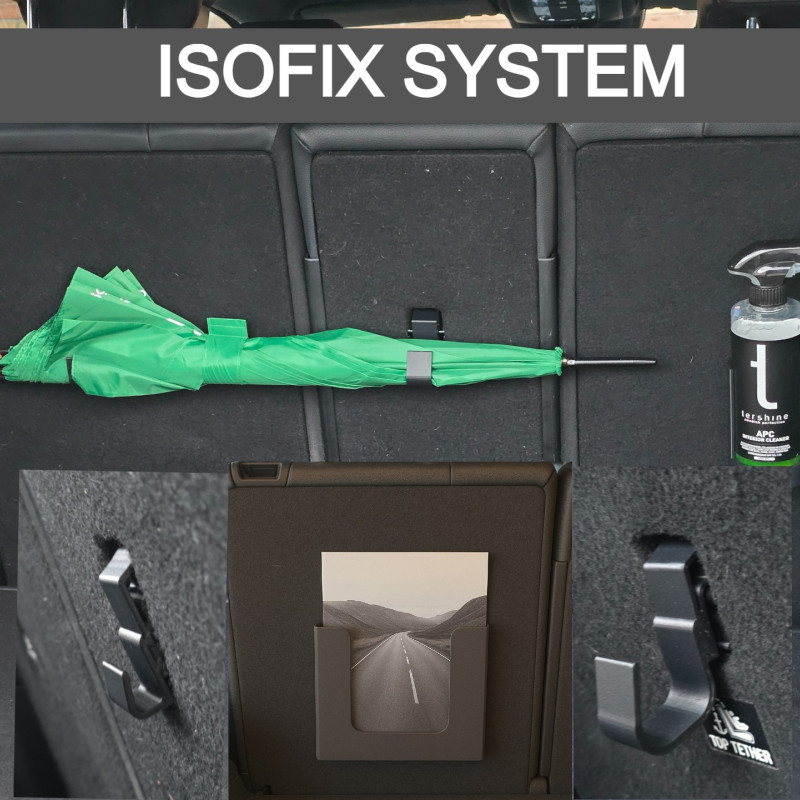 Evrensel Araç Bagaj ISOFIX Askı Sistemi - 3D Baskılı Pratik Tutucu