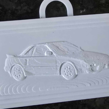 AW11 Toyota MR2 Rölyef Duvar Sanatı - 3D Baskı Dekor