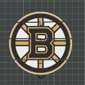 Boston Bruins Esnek Noel Süsü - 3D Baskılı Hokey Dekorasyonu