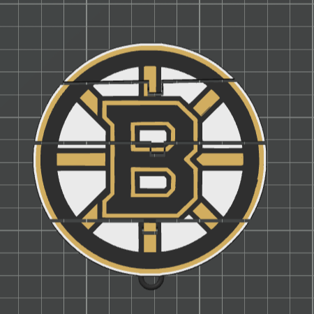 Boston Bruins Esnek Noel Süsü - 3D Baskılı Hokey Dekorasyonu