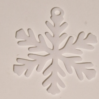 Klasik Kar Tanesi Kolye Ucu - 3D Baskı Noel Süsü ve Dekor