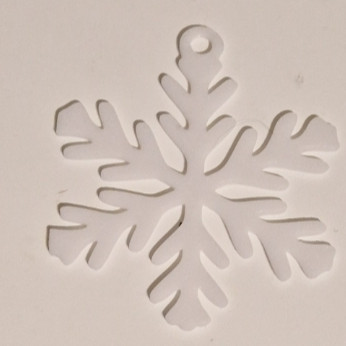 Klasik Kar Tanesi Kolye Ucu - 3D Baskı Noel Süsü ve Dekor