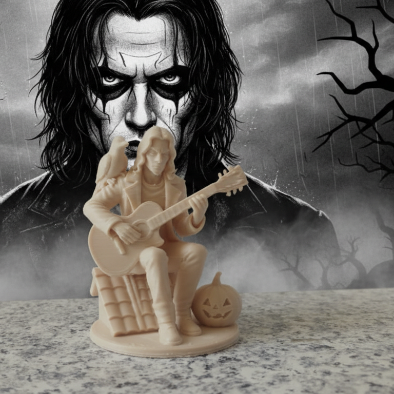 Eric Draven Karga Heykeli - Brandon Lee Film Koleksiyon 3D Baskı