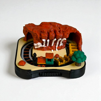 Mini Tren Saati - Big Thunder Mountain Disney Temalı 3D Baskı Kol Saati