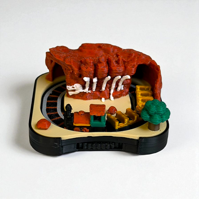 Mini Tren Saati - Big Thunder Mountain Disney Temalı 3D Baskı Kol Saati