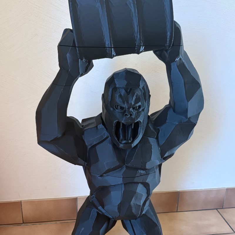 Dev King Kong Heykeli - 80 cm 3D Baskı Dekorasyon